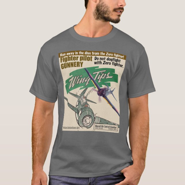 Camiseta Aviation Art T-shirt “ZERO" (Anverso)