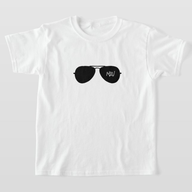 Camiseta Aviator Shades Pilot Iniciales Gafas de Sol Guay (Distribución)