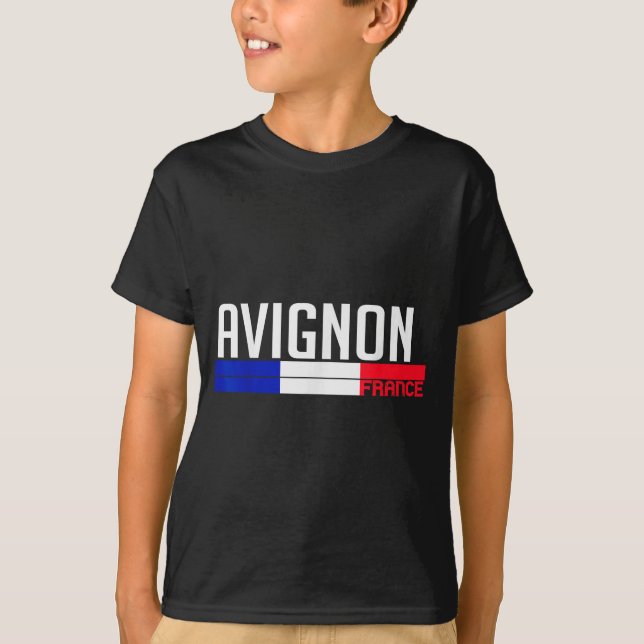 Camiseta Avignon France Flag Travel Souvenir For Locals And (Anverso)