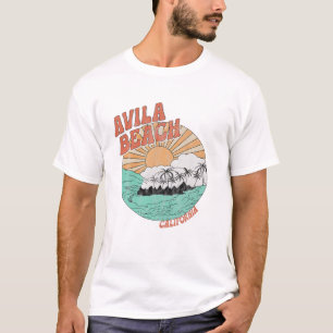 Camiseta Avila Beach California Palm Trees CA Retro