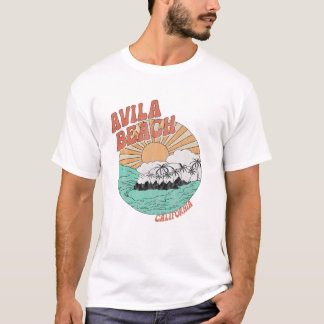 Camiseta Avila Beach California Palm Trees CA Retro