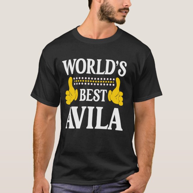 Camiseta Avila Surname Funny Team Family Apellido World (Anverso)