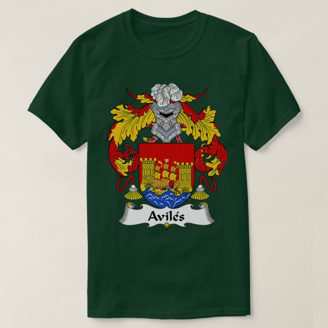 Camiseta Aviles Coat of Arms - Family Crest Premium  (Diseño del anverso)