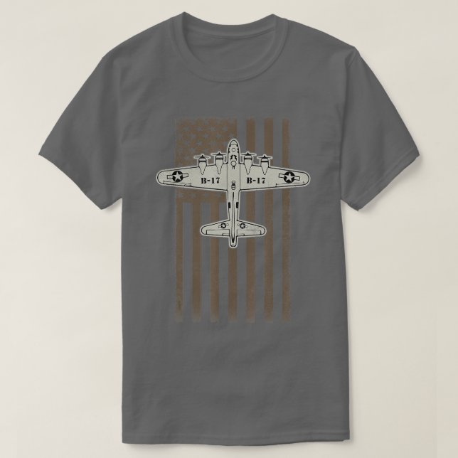 Camiseta Avión aéreo B17 Bomber WW2 Pil veterinario de band (Diseño del anverso)