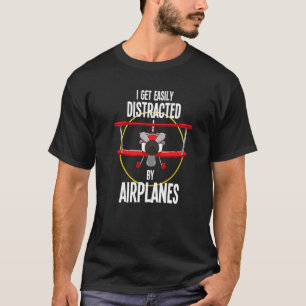 Camiseta Avión Aeroplano Vuelo Piloto Aeronave Aviación Dis