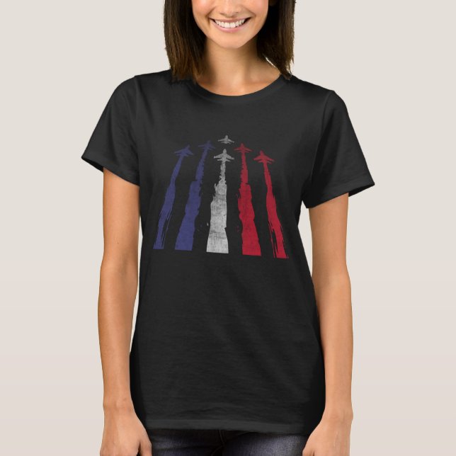Camiseta Avión American Flag Aviación de Estados Unidos 4 d (Anverso)