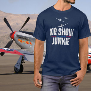 Camiseta Avión Antiguo Adicto al Espectáculo Aéreo Aviación