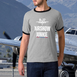 Camiseta Avión Antiguo B-17 Adicto a Exhibiciones Aéreas Av