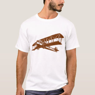 Camiseta Avión Antiguo - Nogal