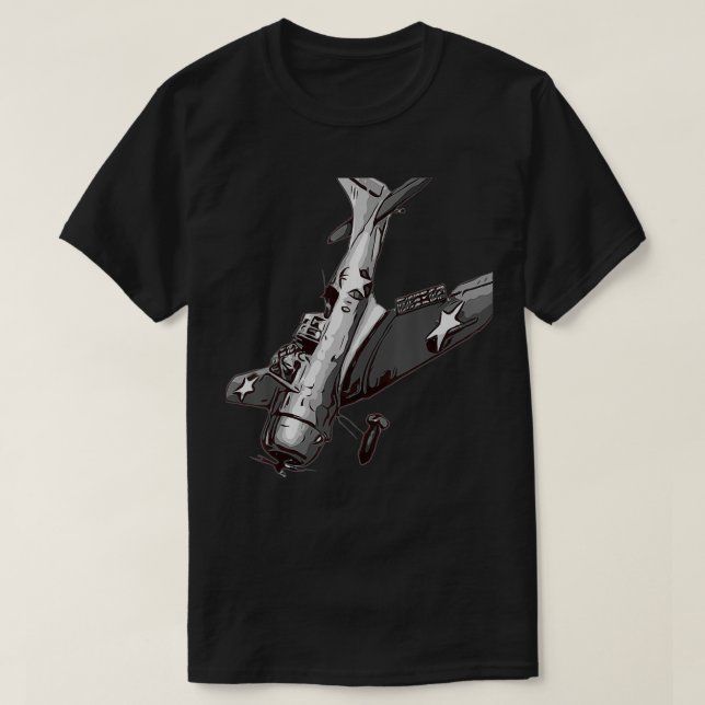 Camiseta Avión Avión de Avión de Avión Warbird de los Estad (Diseño del anverso)