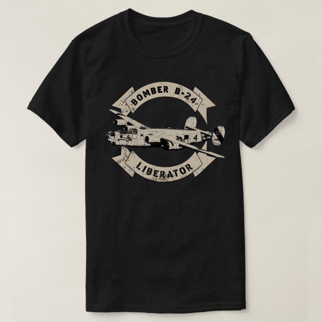 Camiseta Avión B24 Liberator Bomber WW2 (Diseño del anverso)