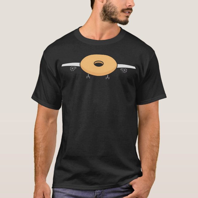 Camiseta Avión Bagel - Pun - Wordplay (Anverso)