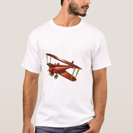 Camiseta Avión BiPlano Rojo de Aviación