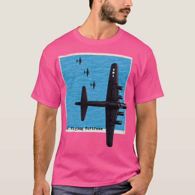 Camiseta Avión bombardero B17 de la Fortaleza Voladora WW2  (Anverso)