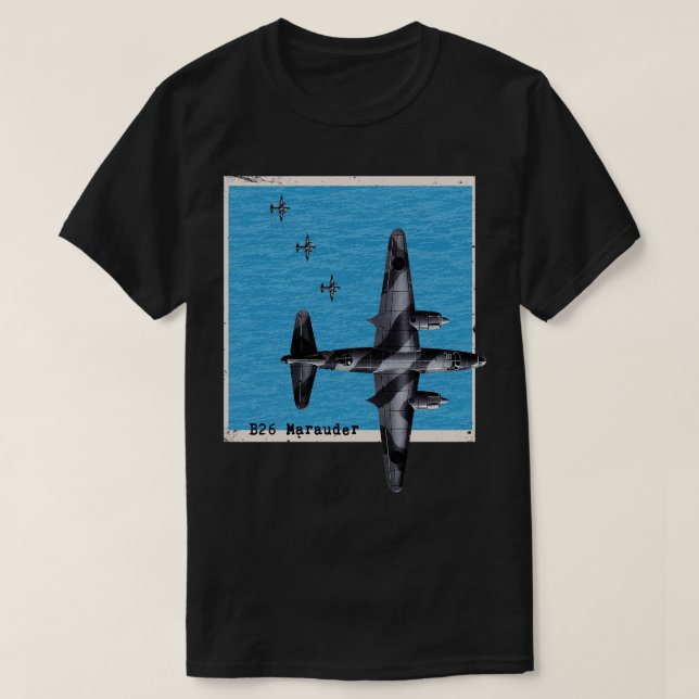 Camiseta Avión bombardero B26 Marauder de la Segunda Guerra (Diseño del anverso)