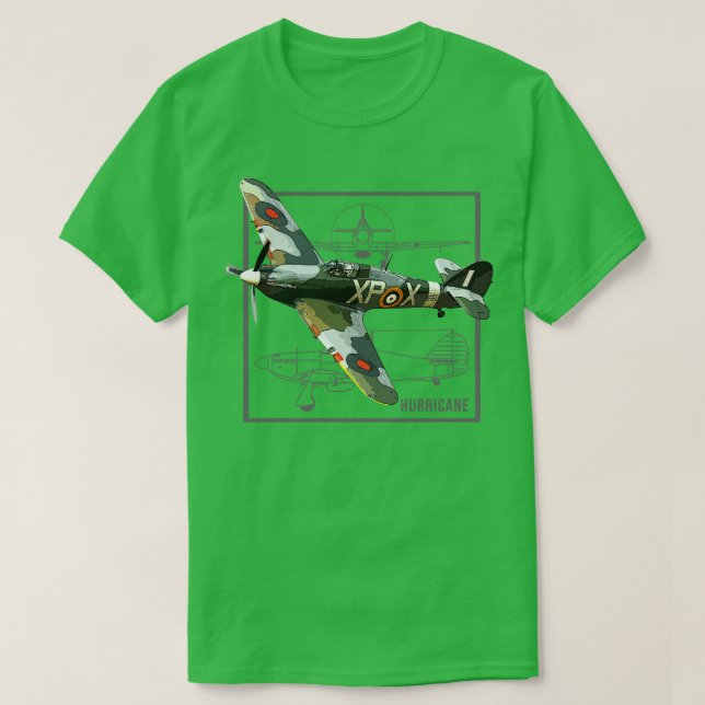 Camiseta Avión británico de combate de la Segunda Guerra Mu (Diseño del anverso)