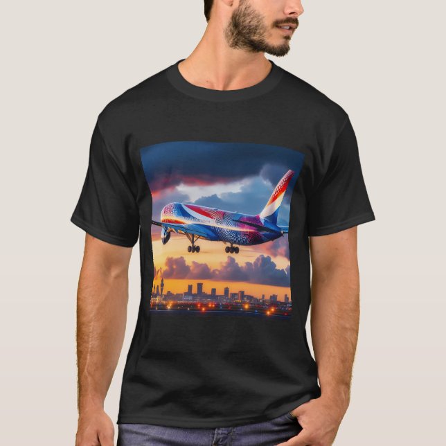 Camiseta Avión Con Bandera Holandesa (Anverso)