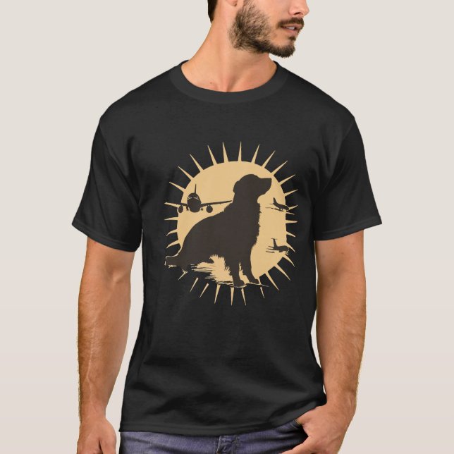 Camiseta Avión con perro (Anverso)