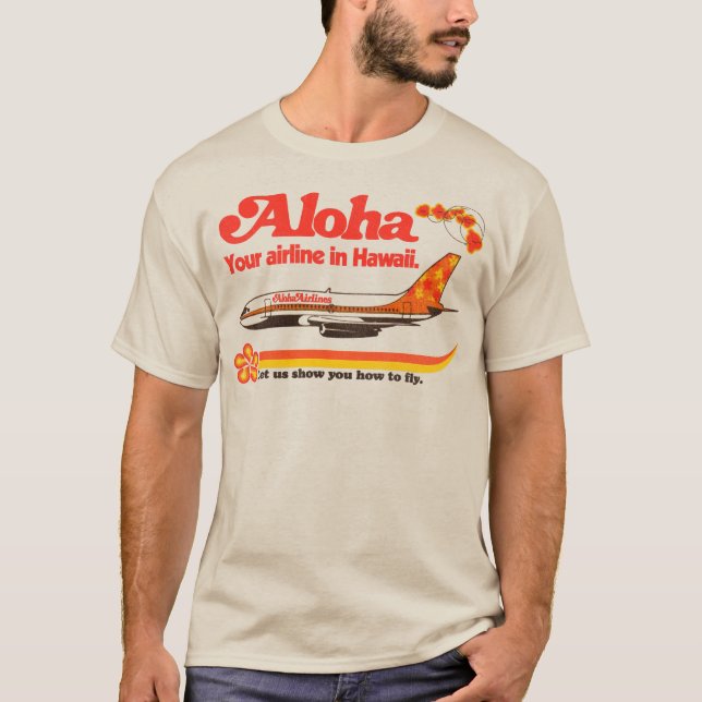 Camiseta Avión de Aloha Airlines desertó de avión turístico (Anverso)