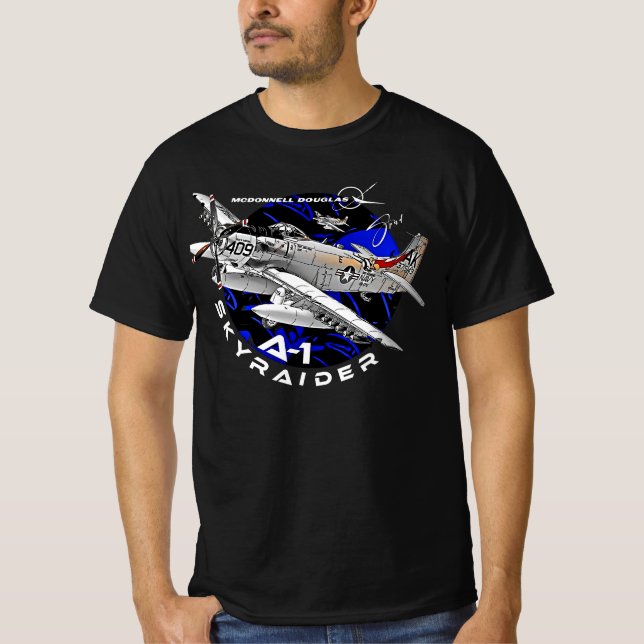 Camiseta Avión de ataque aéreo Douglas A-1 (Anverso)