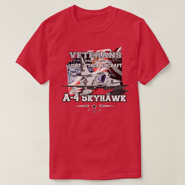 Camiseta avión de ataque ligero A4 Skyhawk (Diseño del anverso)