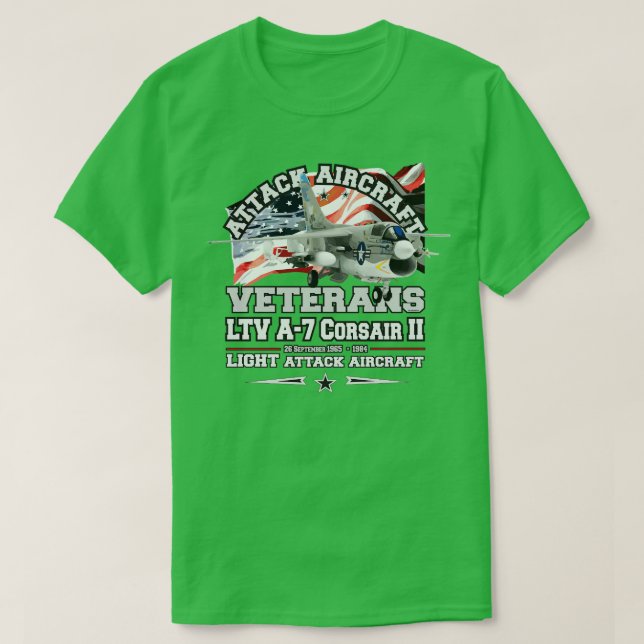 Camiseta Avión de ataque ligero LTV A7 Corsair II (Diseño del anverso)