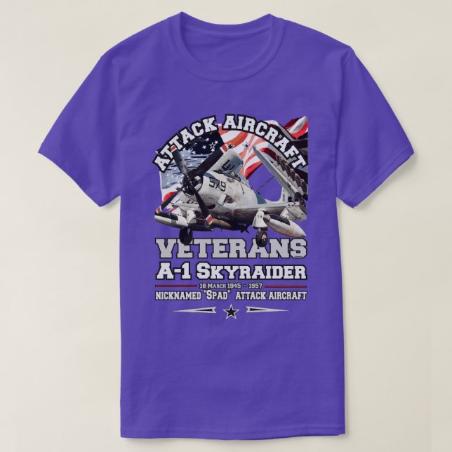 Camiseta Avión de ataque Skyraider A1 (Diseño del anverso)