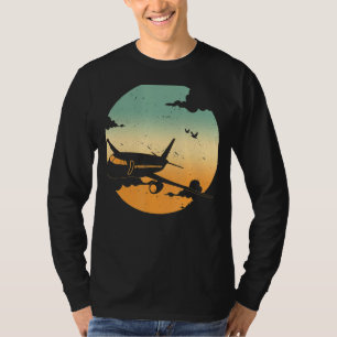 Camiseta Avión de aviación de aviación nostálgica de Copilo