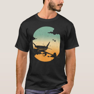 Camiseta Avión de aviación de aviación nostálgica de Copilo