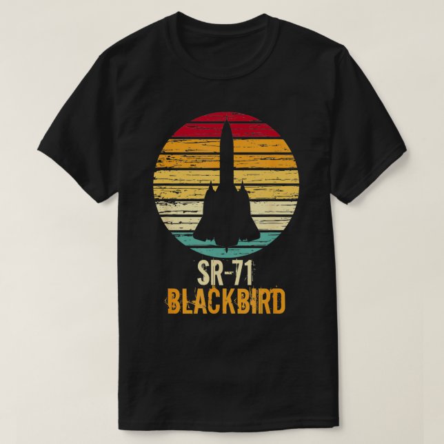 Camiseta Avión de aviación militar SR71 Blackbird (Diseño del anverso)