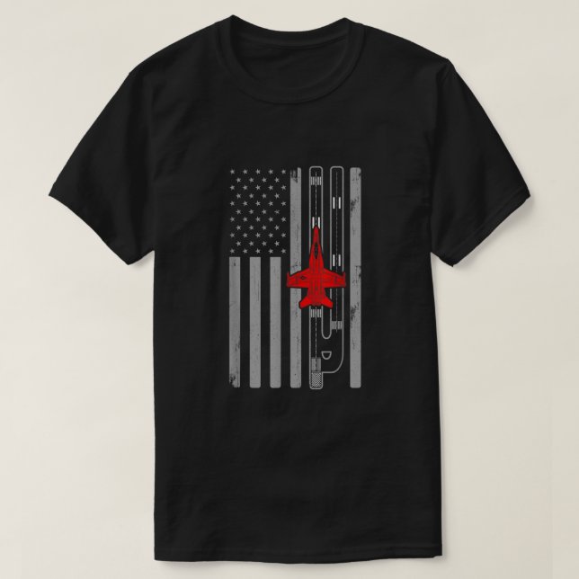 Camiseta Avión de avionetas F18 con aviador de avispones Ba (Diseño del anverso)
