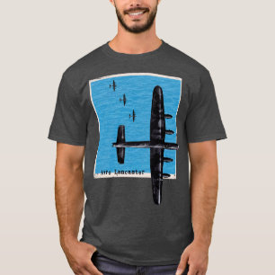 Camiseta Avión de Avro Lancaster Bomber sobre el mar