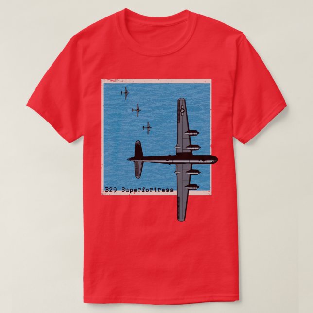 Camiseta Avión de bombarderos B29 de la Superfortaleza WW2  (Diseño del anverso)