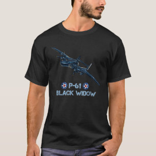 Camiseta Avión de caza de viudas negras P61 de la Segunda G