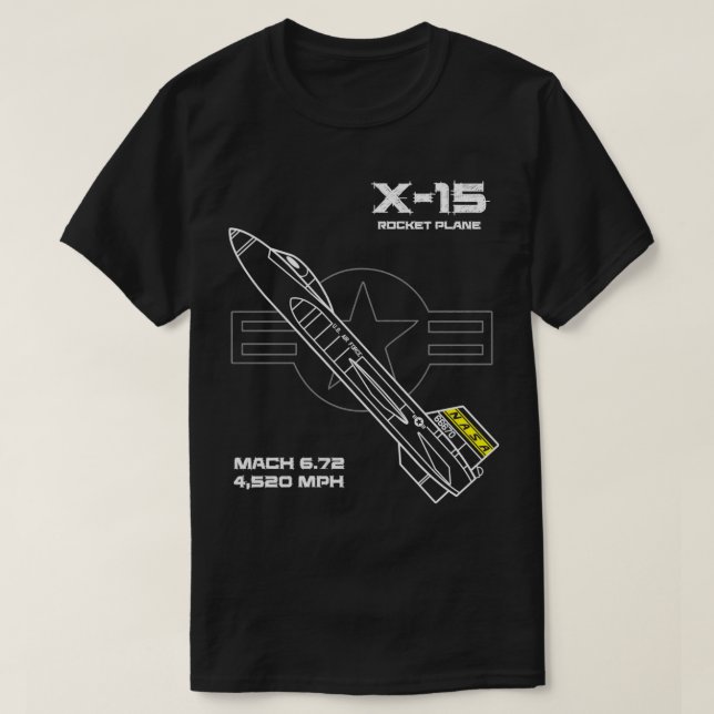 Camiseta Avión de cohete X15 (Diseño del anverso)