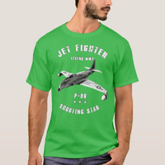 Camiseta Avión de combate a reacción militar Lockheed P80 W