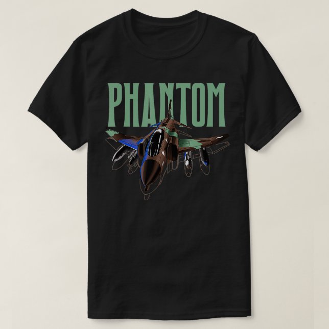 Camiseta Avión de combate aéreo Phantom Jet (Diseño del anverso)