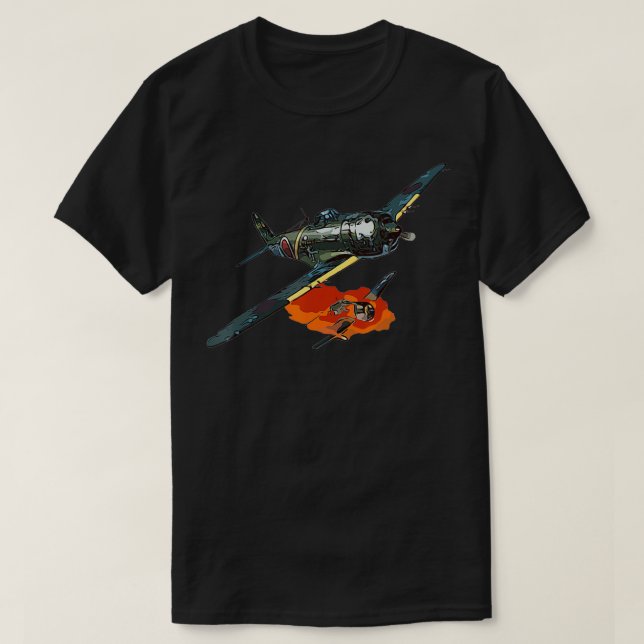 Camiseta Avión de combate aéreo WW2 Warbirds (Diseño del anverso)
