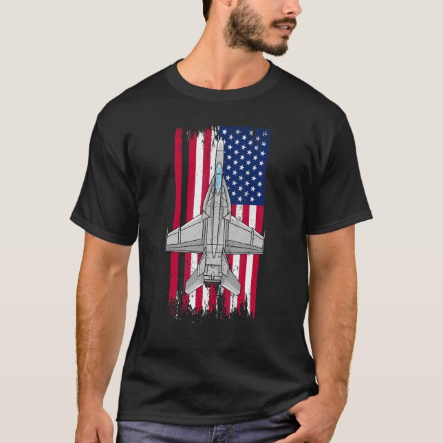 Camiseta Avión de combate de aviación de Estados Unidos Avi (Anverso)