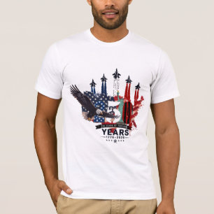 Camiseta Avión de combate Eagle Patriótico del 250 Aniversa