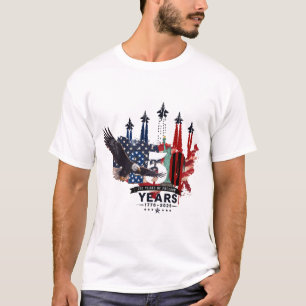 Camiseta Avión de combate Eagle Patriótico del 250 Aniversa