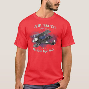 Camiseta Avión de combate Havilland Tiger Moth WWI