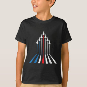 Camiseta Avión de combate Jet Bandera de EE. UU. 4 de julio