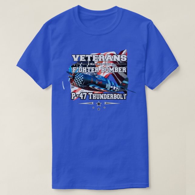 Camiseta Avión de combate P47 Thunderbolt (Diseño del anverso)