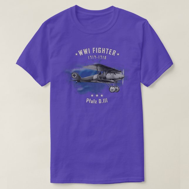 Camiseta Avión de combate Pfalz WI 2 (Diseño del anverso)