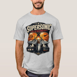 Camiseta Avión de combate supersónico Legend Mach 2.2 