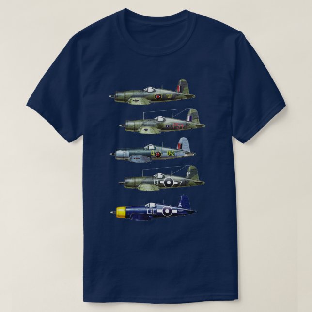 Camiseta Avión de combate Vought F4U Corsair WII (Diseño del anverso)