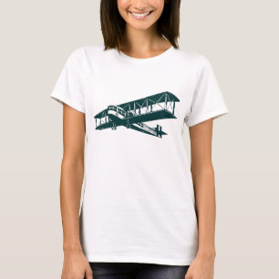 Camiseta Avión de cosecha - Verde oscuro