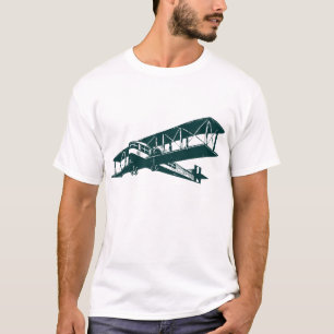 Camiseta Avión de cosecha - Verde oscuro