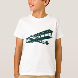 Camiseta Avión de cosecha - Verde oscuro